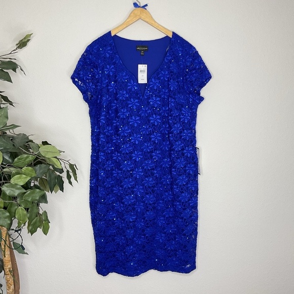 PLUS NWT Connected Apparel Floral Dress - Picture 1 of 5